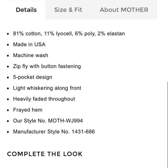 MOTHER Looker Ankle Fray Hey Sun - Picture 4 of 12